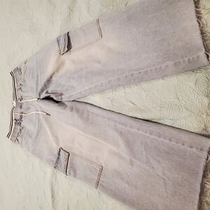 Casual Gray Wide-Leg Pants